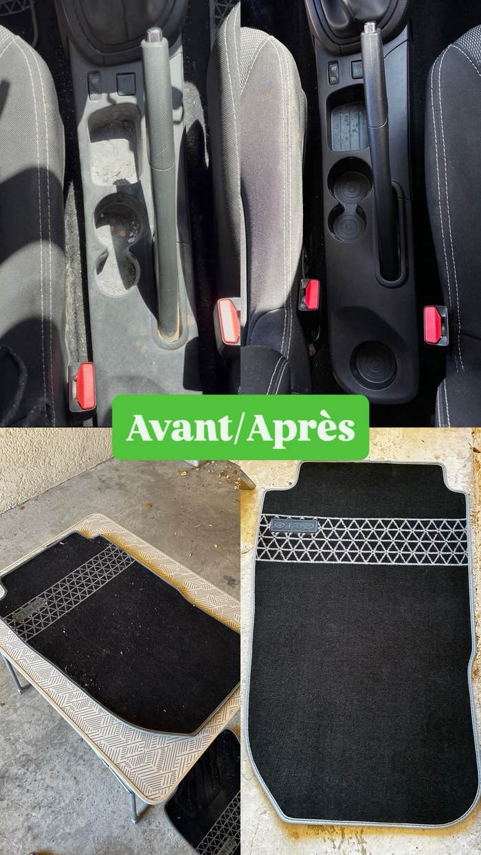 Nettoyage intérieur avant/après - habitacle et tapis - CleanCarUp